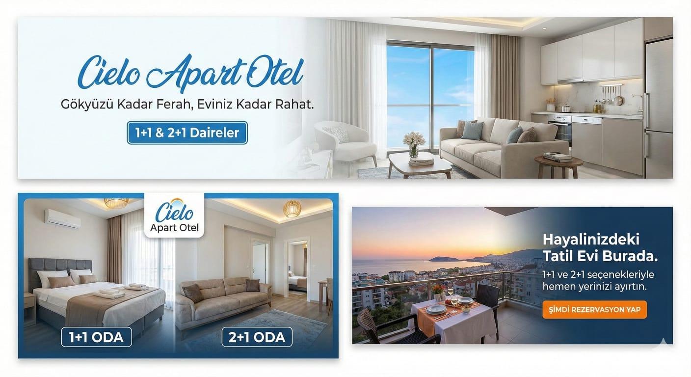 Cielo Apart Otel Bodrum daire görselleri